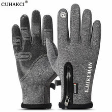 Load image into Gallery viewer, CUHAKCI Winter Mittens Touched Screen Gloves Waterproof Men Women Warm Windproof Bicycle Anti Slip Mittens Ski Cycling Gloves
